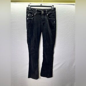 Silver Jeans Corduroy Bootcut Jeans Pants Womens 26 Waist Black Stretch 2568